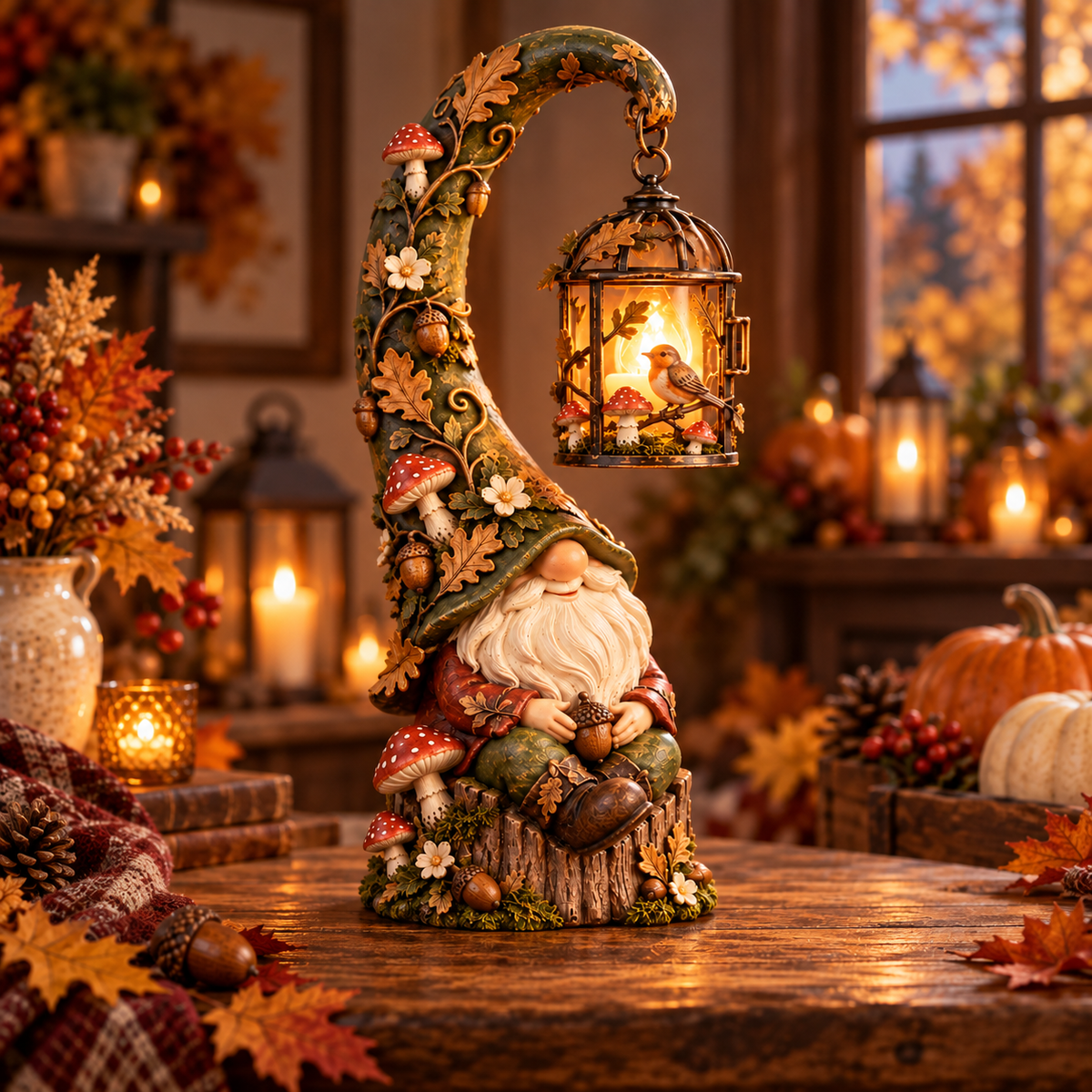 ✨Last Day 49% OFF✨🍄 Woodland Gnome Lantern – Magical Garden Light