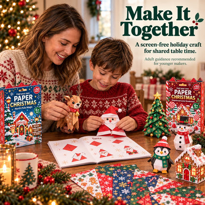 🎄 Paper Christmas Master Set™ – 5-in-1 3D Holiday Craft Kit with 250 Festive Papers