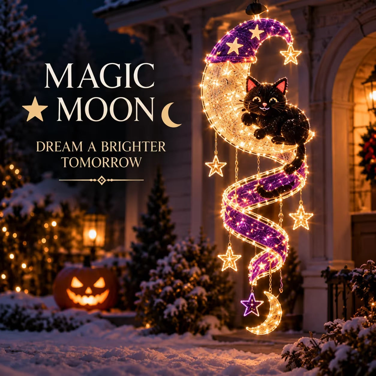 ✨Christmas Elf Spiral Hanging LED Light – Glowing Holiday Porch & Window Decor
