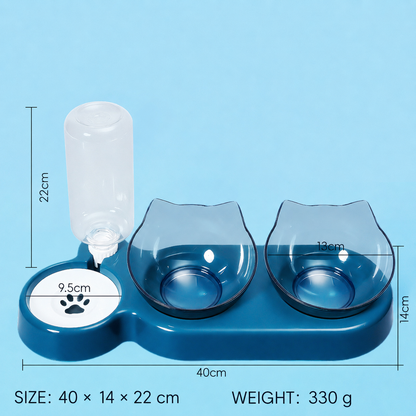 🥳2026 HOT SALE🥳💞50K+ SOLD!50% OFF🔥2-in-1 Ergonomic Elevated Tilted Pet Bowl