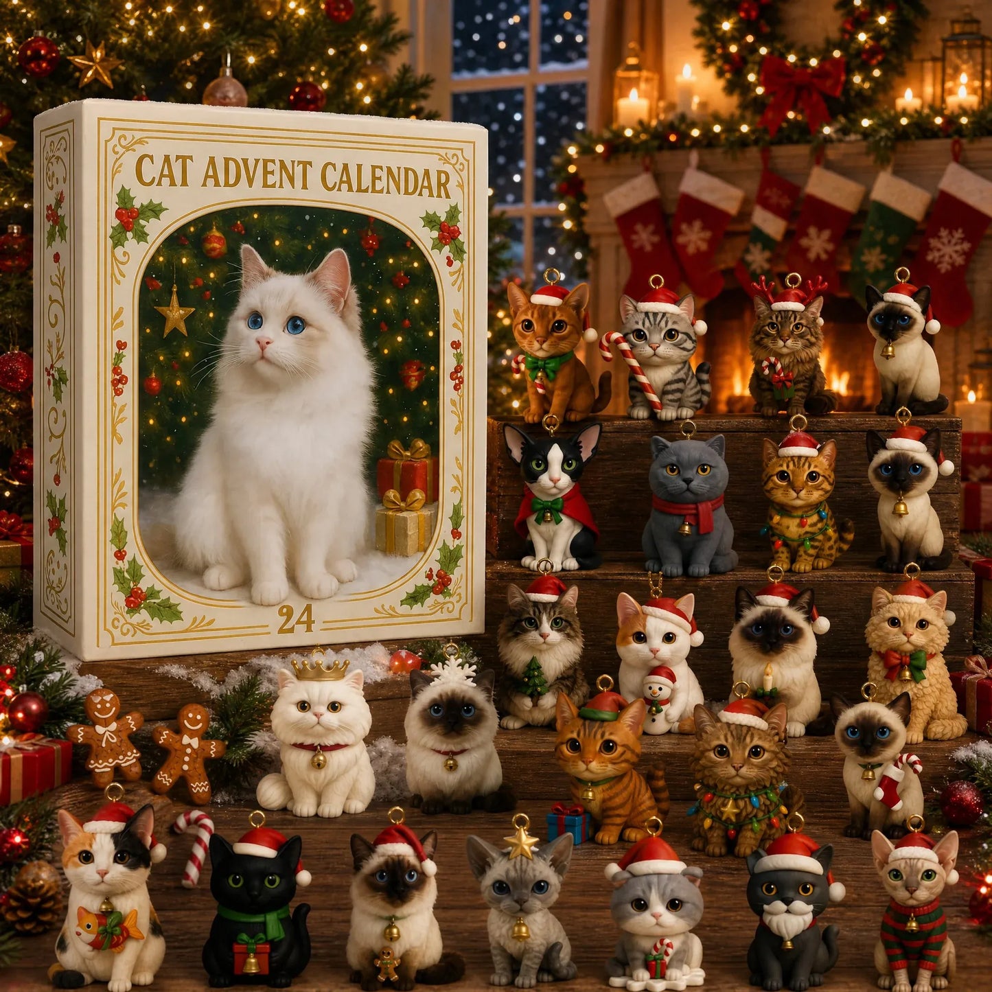 Cat Advent Calendar 2026 – 24 Cat Pendants