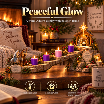 ✝️ Journey to Bethlehem – 4-Week Lighted Advent Nativity Path