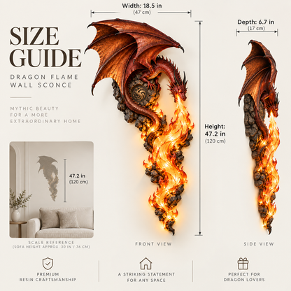 🔥 Last Day 49% OFF – Dragonfire Guardian™ Flame-Glow Wall Sconce – A Legendary Dragon Awakens