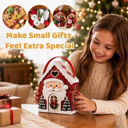 🏠🎄 Christmas Cottage Handle Gift Box — 5 Festive Designs, House‑Shaped Packaging with Carry Handle