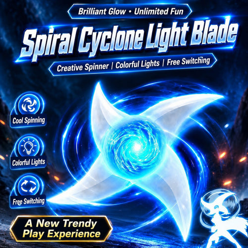 ⚡ Spiral Cyclone Light Blade™ – Rotating LED Light Spinner with Colorful Effects