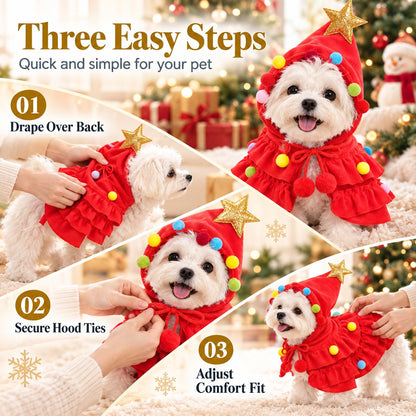 🎄 Christmas Hot Sale - 50% OFF🐶Christmas Tree Pet Cloak Costume for Dogs and Cats