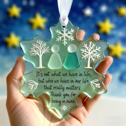 🌊Handmade Sea Glass Keepsake Ornament 🍁❄ A Meaningful Gift for Friendship, Family & Love