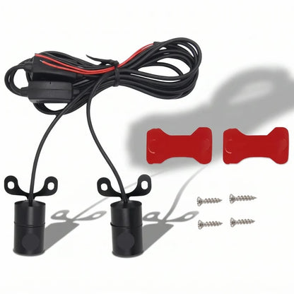 🏍️ IP67 Waterproof & Dustproof Angel Wing Motorcycle LED Projector Lights (1 Pair)