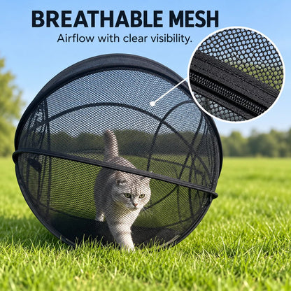 🐱 Pop Up Cat Playpen | 32-Inch Breathable Mesh Enclosure for Indoor & Outdoor Use 🌿
