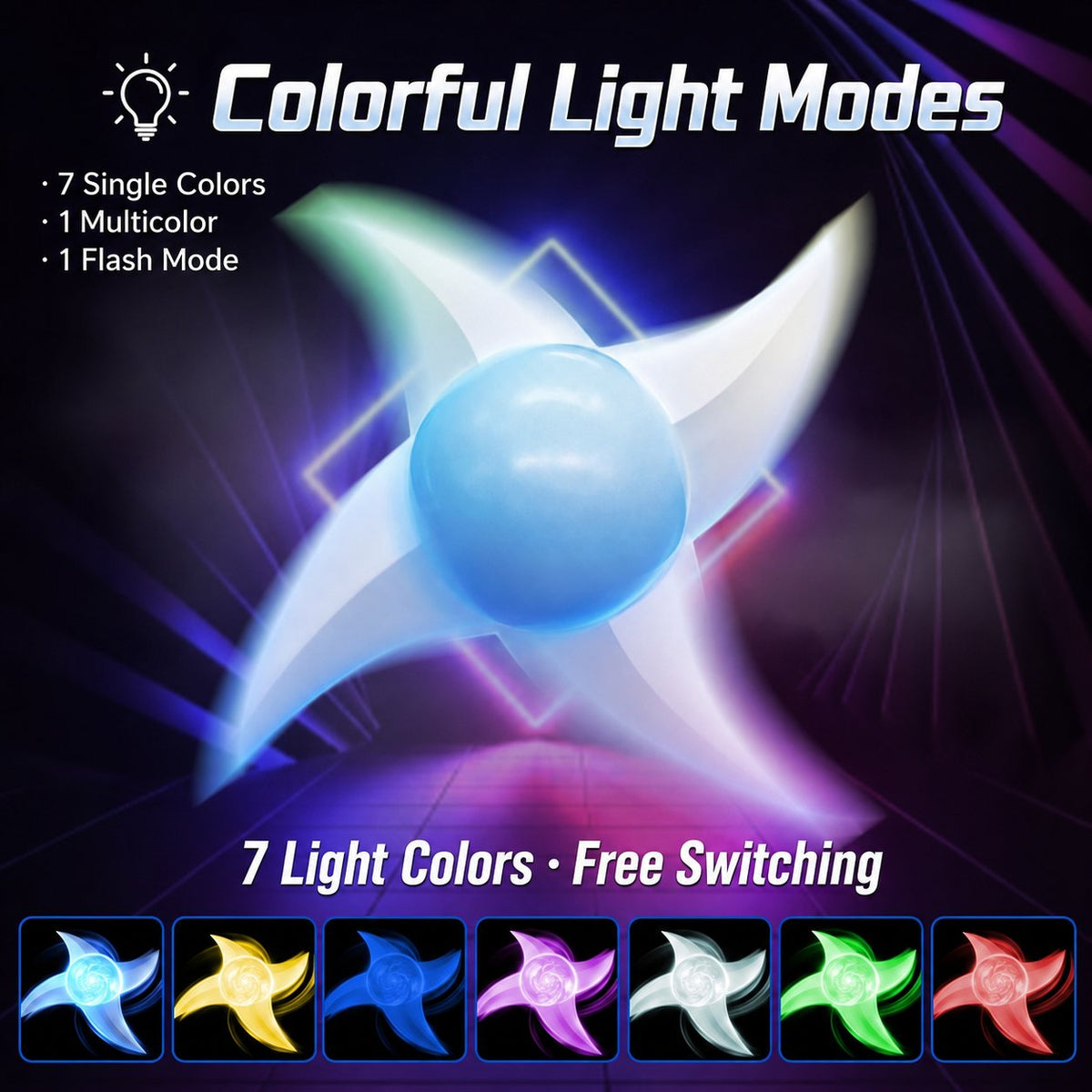 ⚡ Spiral Cyclone Light Blade™ – Rotating LED Light Spinner with Colorful Effects