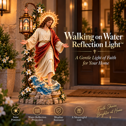 ✝️ Walk by Faith™ – Jesus Walking on Water Divine Reflection Light