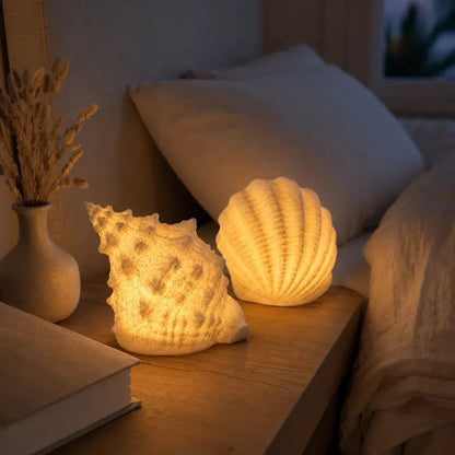 🌊✨Coastal Afterglow Shell & Conch Light Set