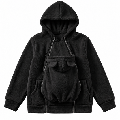 Women's fleece zipper 2-in-1 baby jacket