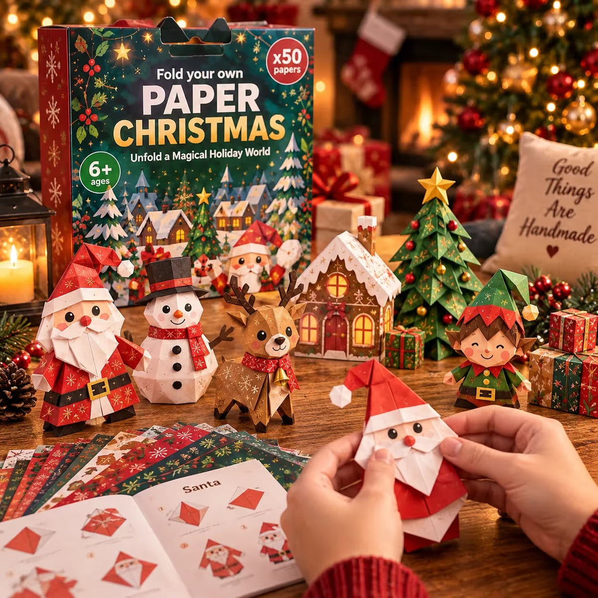 🎄 Paper Christmas Master Set™ – 5-in-1 3D Holiday Craft Kit with 250 Festive Papers