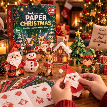 🎄 Paper Christmas Master Set™ – 5-in-1 3D Holiday Craft Kit with 250 Festive Papers