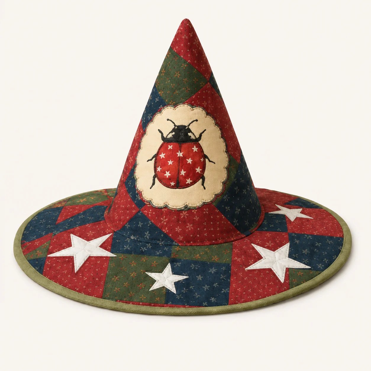 🧙‍♀️ ✨ Quilted Patchwork Witch Hat – Choose Your Magical Pattern