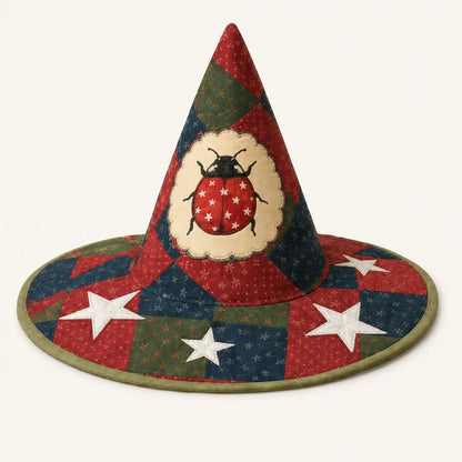 🧙‍♀️ ✨ Quilted Patchwork Witch Hat – Choose Your Magical Pattern