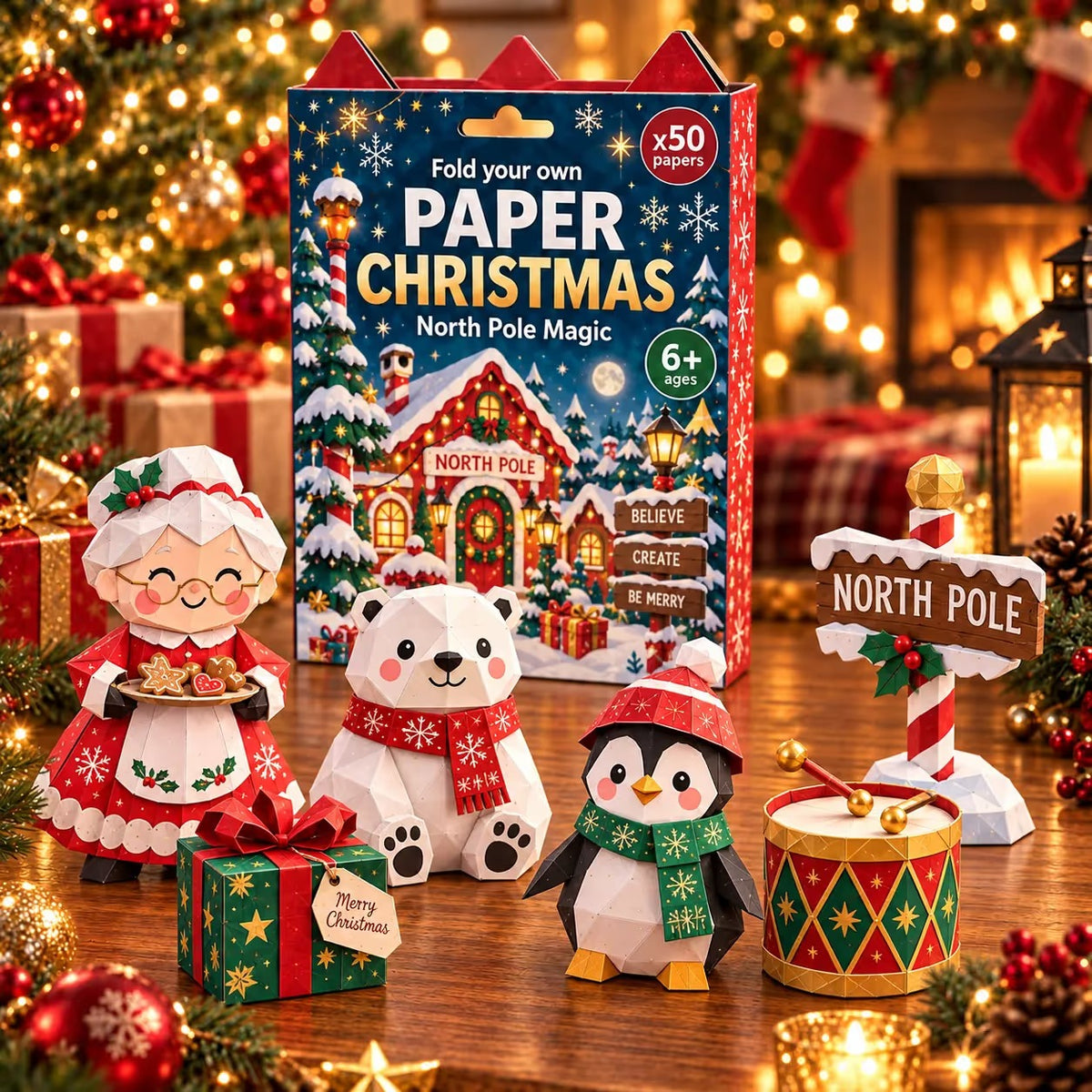 🎄 Paper Christmas Master Set™ – 5-in-1 3D Holiday Craft Kit with 250 Festive Papers