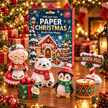 🎄 Paper Christmas Master Set™ – 5-in-1 3D Holiday Craft Kit with 250 Festive Papers