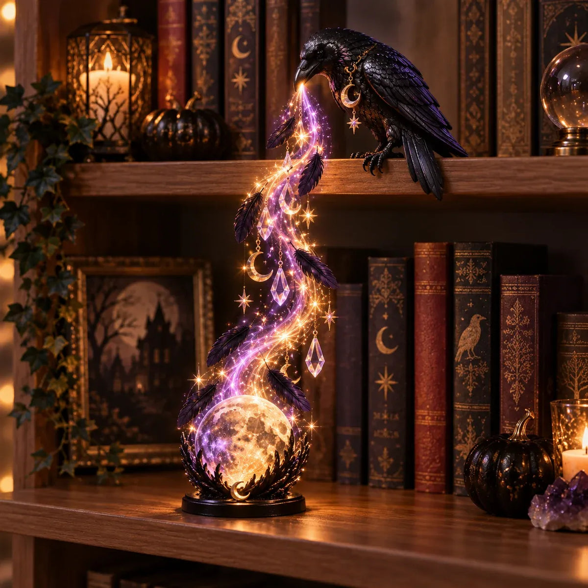 ⏳ Last Day 49% OFF – 🎃 Halloween Magic Cascade Shelf Light Collection | 5 Glowing Gothic Styles for Shelves, Mantels & Spooky Décor ✨