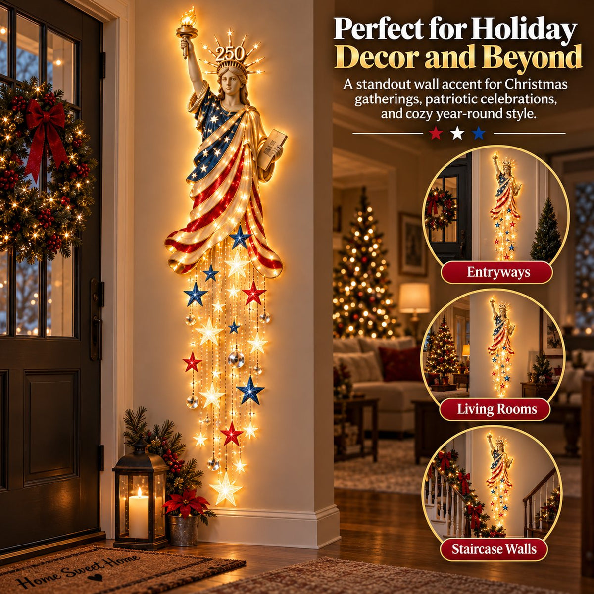🗽 Liberty 250 Starfall™ – Celebrate America’s 250th With a Glowing Patriotic Wall Display