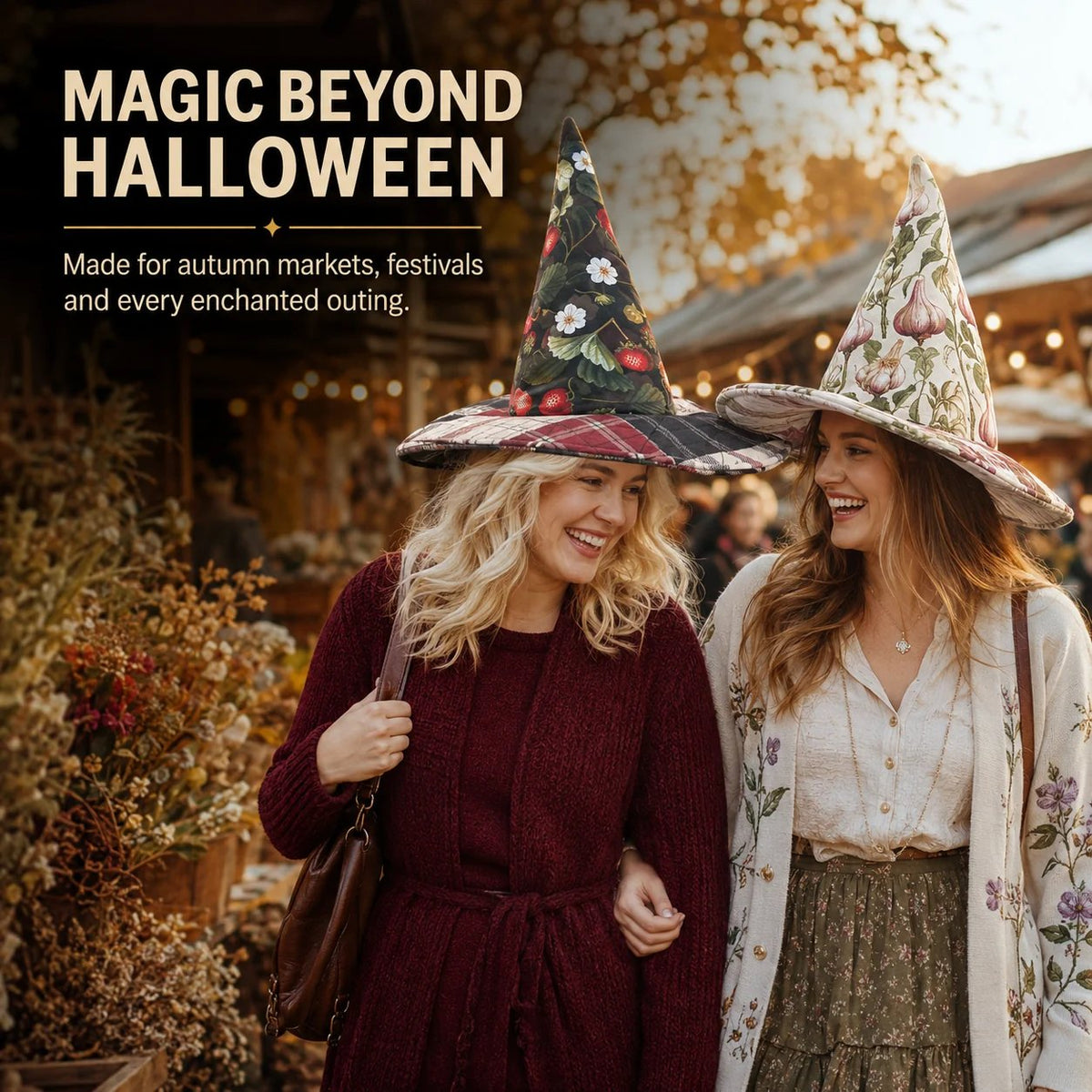 🧙‍♀️ ✨ Quilted Patchwork Witch Hat – Choose Your Magical Pattern