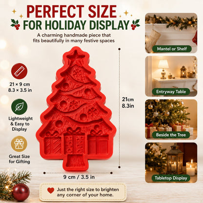 🎉🎄 DIY Christmas Tree Mold & Paint Craft Kit | Reusable 3D Mold with 8 Acrylic Paints, 2 Brushes & Festive Detail Guide 🎨✨