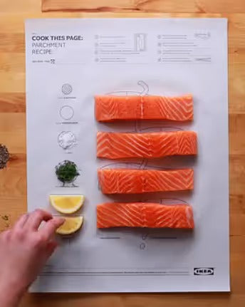Cut-to-Size Printed Baking Paper – Easy Kitchen, Oven & Meal Prep Sheets