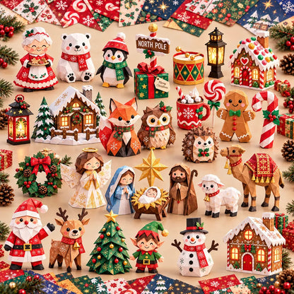 🎄 Paper Christmas Master Set™ – 5-in-1 3D Holiday Craft Kit with 250 Festive Papers