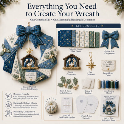 🔥LAST DAY 50% OFF - 🎄Christmas Fabric Wreath DIY Kit 💫