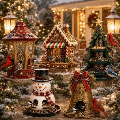 🔥Hot Sale - 50% OFF🔥✨🎄 Christmas Bird Feeder Collection™ – Festive Hanging Garden Feeders for Wild Birds