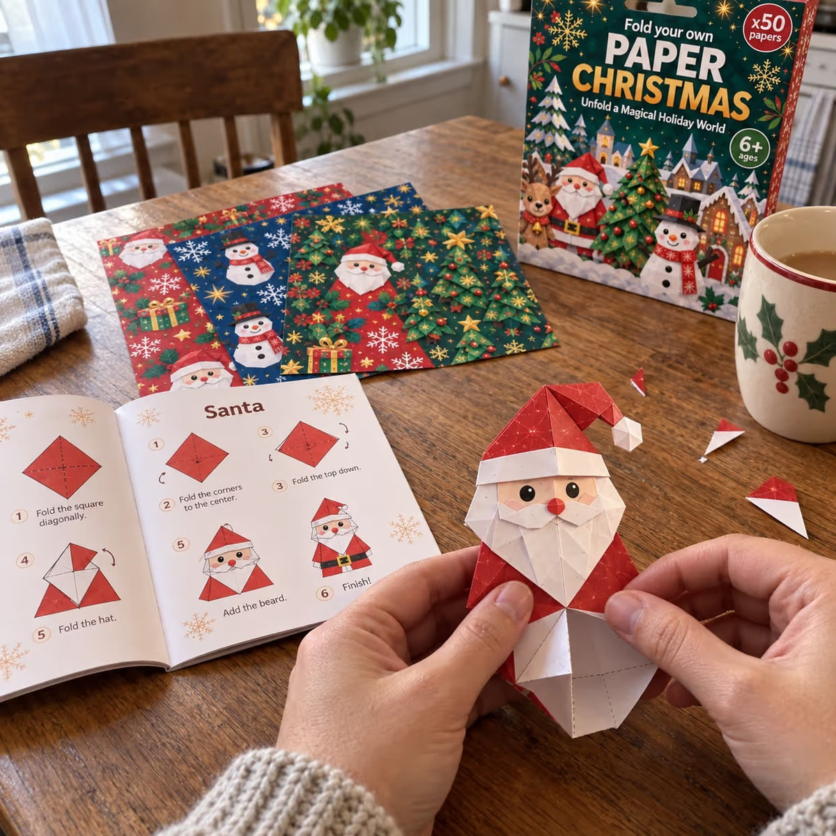 🎄 Paper Christmas Master Set™ – 5-in-1 3D Holiday Craft Kit with 250 Festive Papers