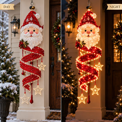 ✨Christmas Elf Spiral Hanging LED Light – Glowing Holiday Porch & Window Decor