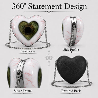 🔥Last Day 49% OFF – Gothic Heart Eye Crossbody Bag | Dark Statement Purse