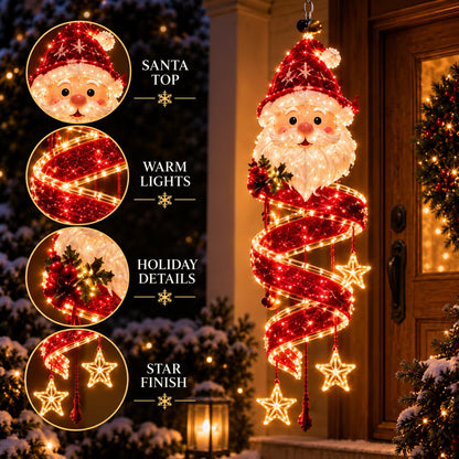 ✨Christmas Elf Spiral Hanging LED Light – Glowing Holiday Porch & Window Decor