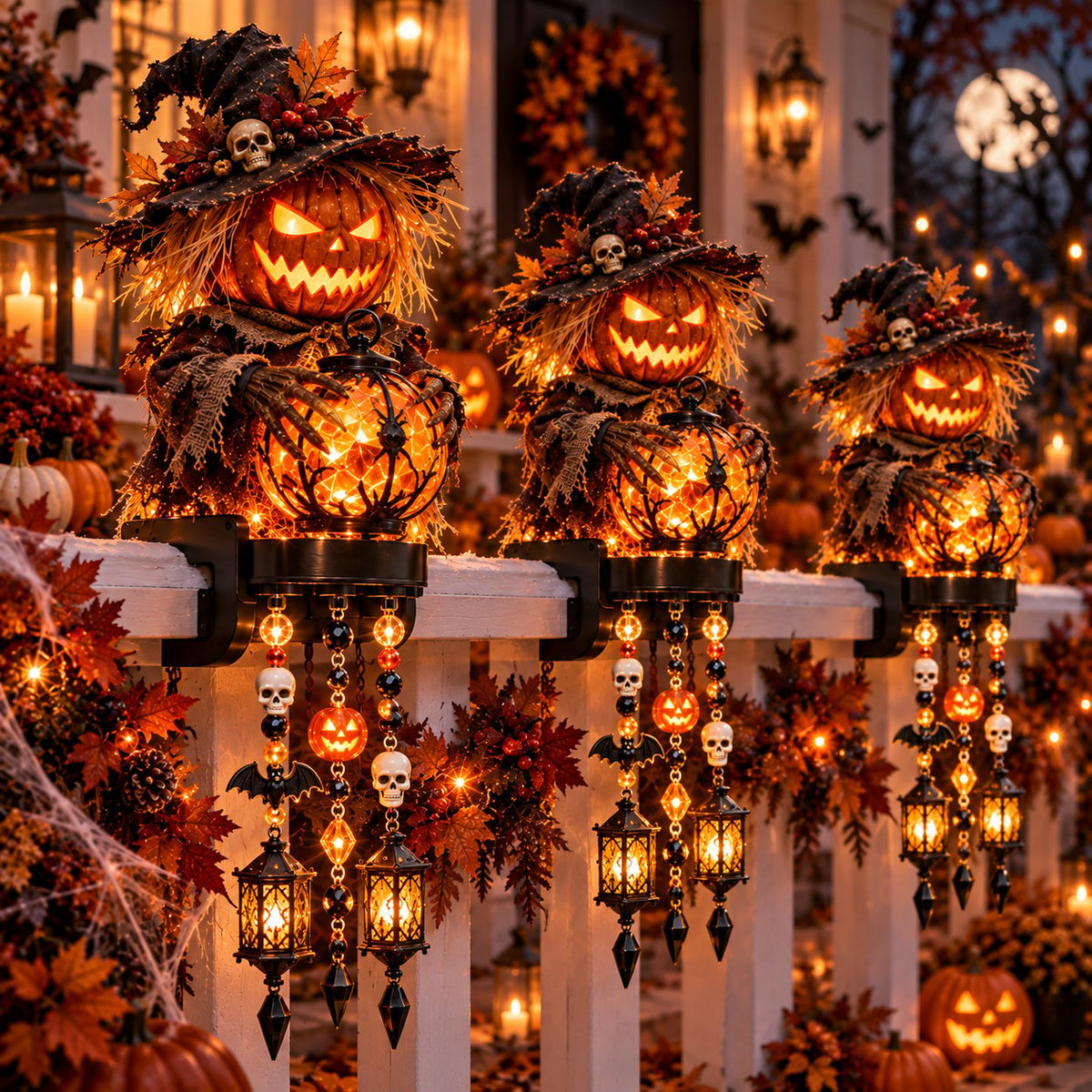 🎃 Halloween Character Glow Cascade Railing Lights