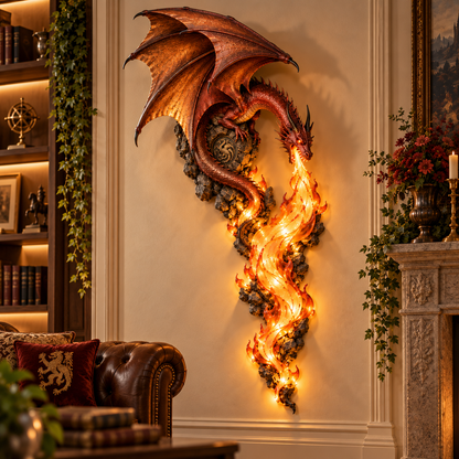 🔥 Last Day 49% OFF – Dragonfire Guardian™ Flame-Glow Wall Sconce – A Legendary Dragon Awakens