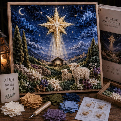 ✝️ 3D Christian Fabric Poke Art Kit – No-Sew Faith Craft & Meaningful Home Décor