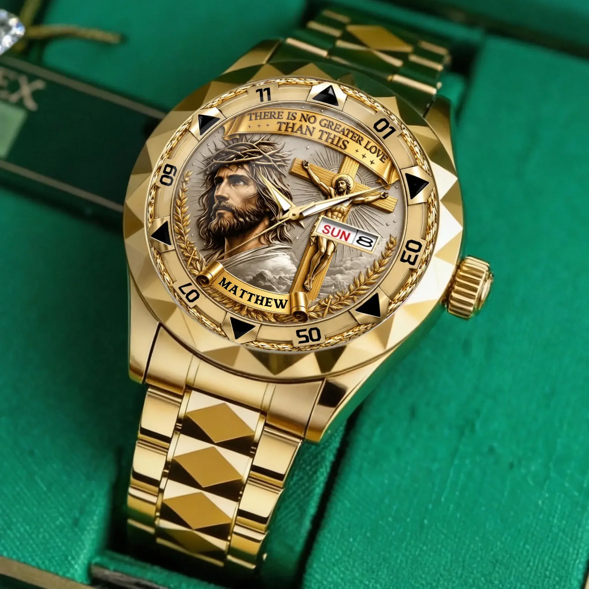 Detailed Christian watch face