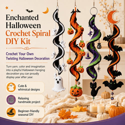 🔥Last Day 50% OFF - 🎃 Enchanted Halloween Crochet Spiral DIY Kit
