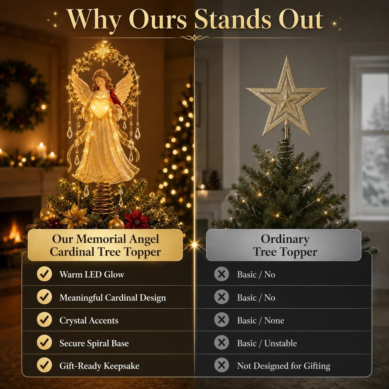 🎄Lighted Memorial Christmas Tree Topper Collection