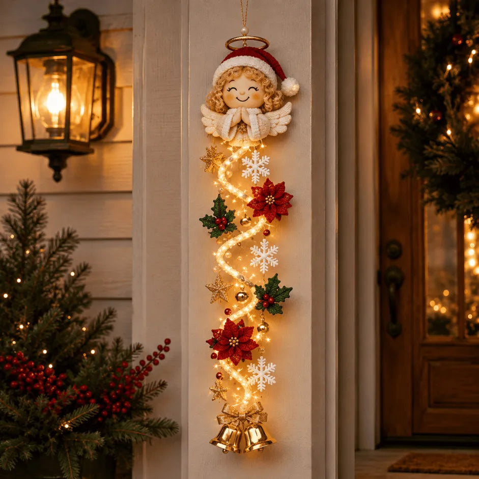 ⏳ Last Day 49% OFF – 🎄Glowing Christmas Door Hanger | 6 Festive Lighted Designs with Warm Glow, Dimensional Details & Space-Saving Vertical Décor ✨