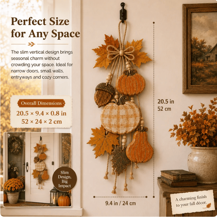 🔥Hot Sale - 50% OFF🔥Rustic Harvest WoodenDoor Hanger