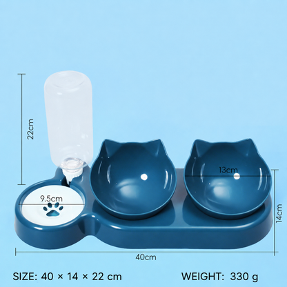 🥳2026 HOT SALE🥳💞50K+ SOLD!50% OFF🔥2-in-1 Ergonomic Elevated Tilted Pet Bowl