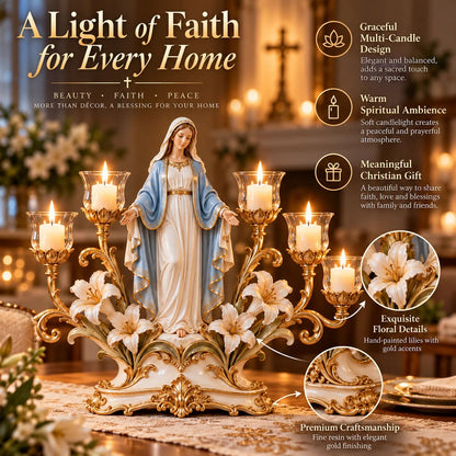 🎄 Christmas Hot Sale -✨🕯️ Light of His Presence — Sacred Christian Candleholder ✝️🤍
