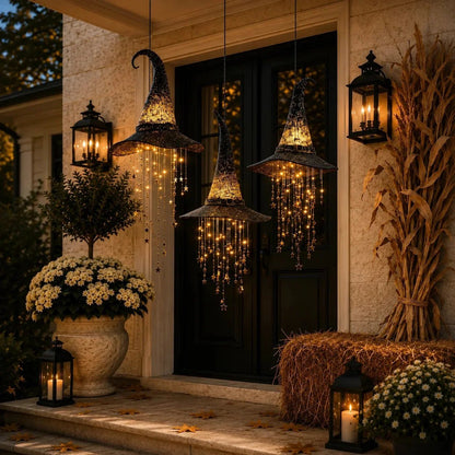 🔮 Lighted Witch Hat Hanging Chime Where Halloween Magic Meets Enchanted Glow