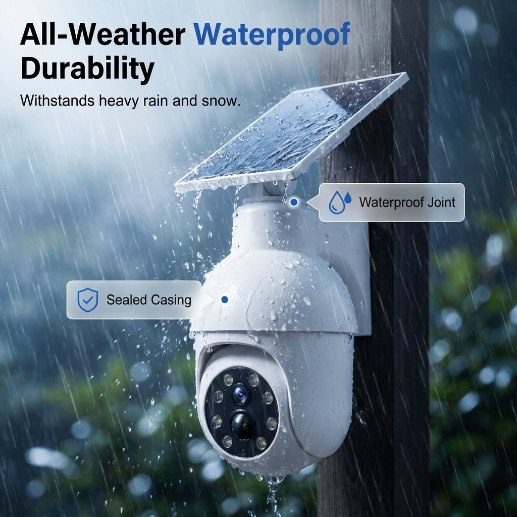Weather resistant solar outdoor wall light