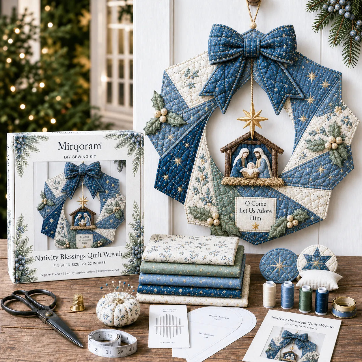 🔥LAST DAY 50% OFF - 🎄Christmas Fabric Wreath DIY Kit 💫