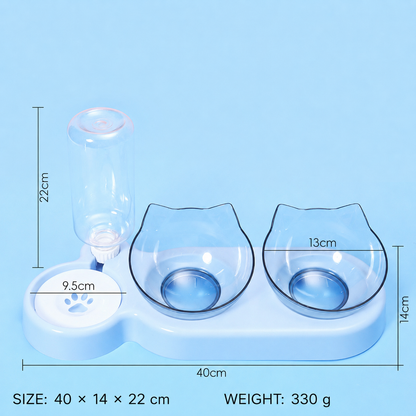 🥳2026 HOT SALE🥳💞50K+ SOLD!50% OFF🔥2-in-1 Ergonomic Elevated Tilted Pet Bowl