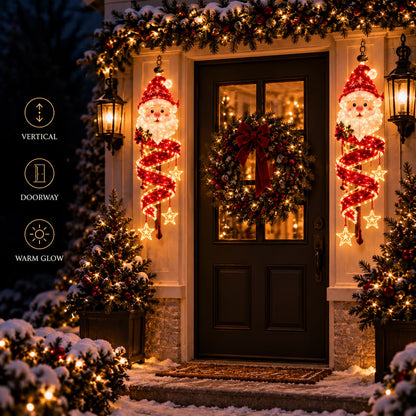 ✨Christmas Elf Spiral Hanging LED Light – Glowing Holiday Porch & Window Decor